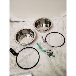 NWOT Wall Mounted Dog Bowls (2)